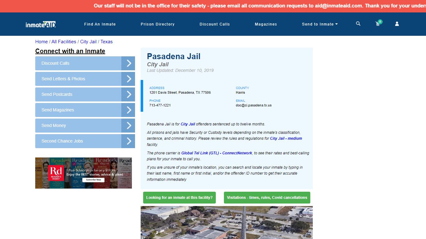 Pasadena Jail | Inmate Locator